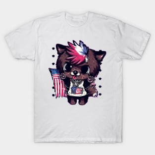 Cute Dog 4th Of July Freedom Fighter T-Shirt